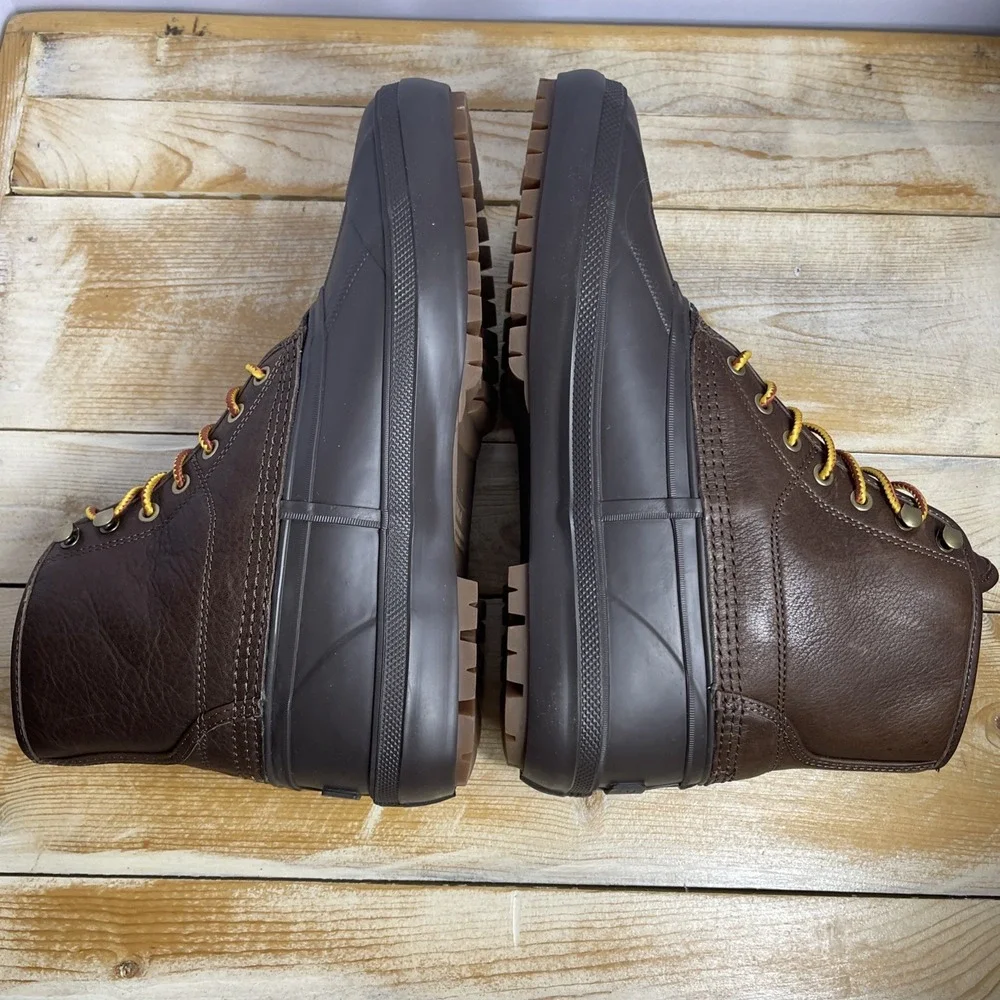 Polo Ralph Lauren Mens Claus Lace‎ Up Duck Boots Leather Sherpa Lined Size10D